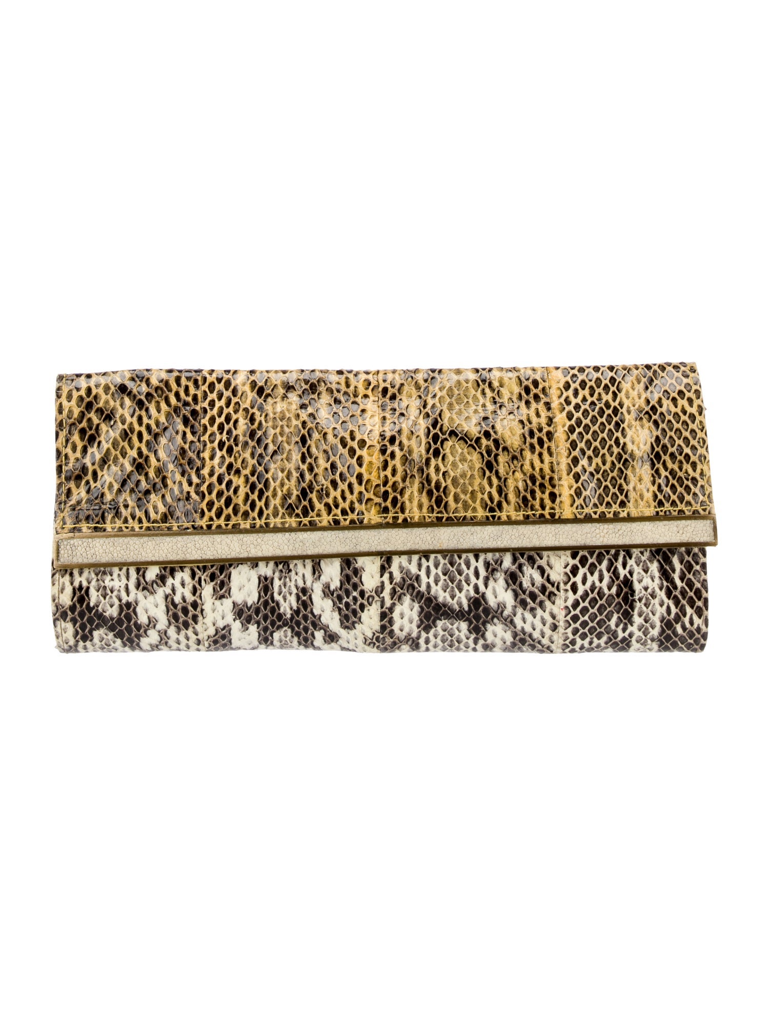 R&Y Augousti Embossed Leather Clutch