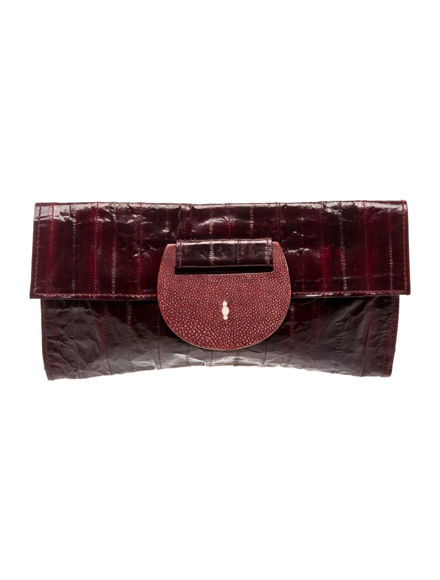 R&Y Augousti Eel Skin Clutch