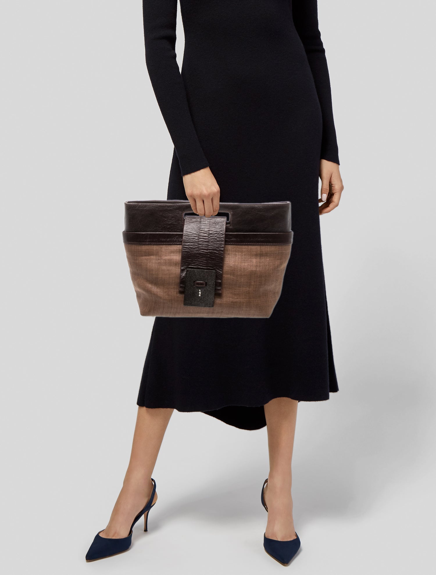 R&Y Augousti Leather Top Handle Bag