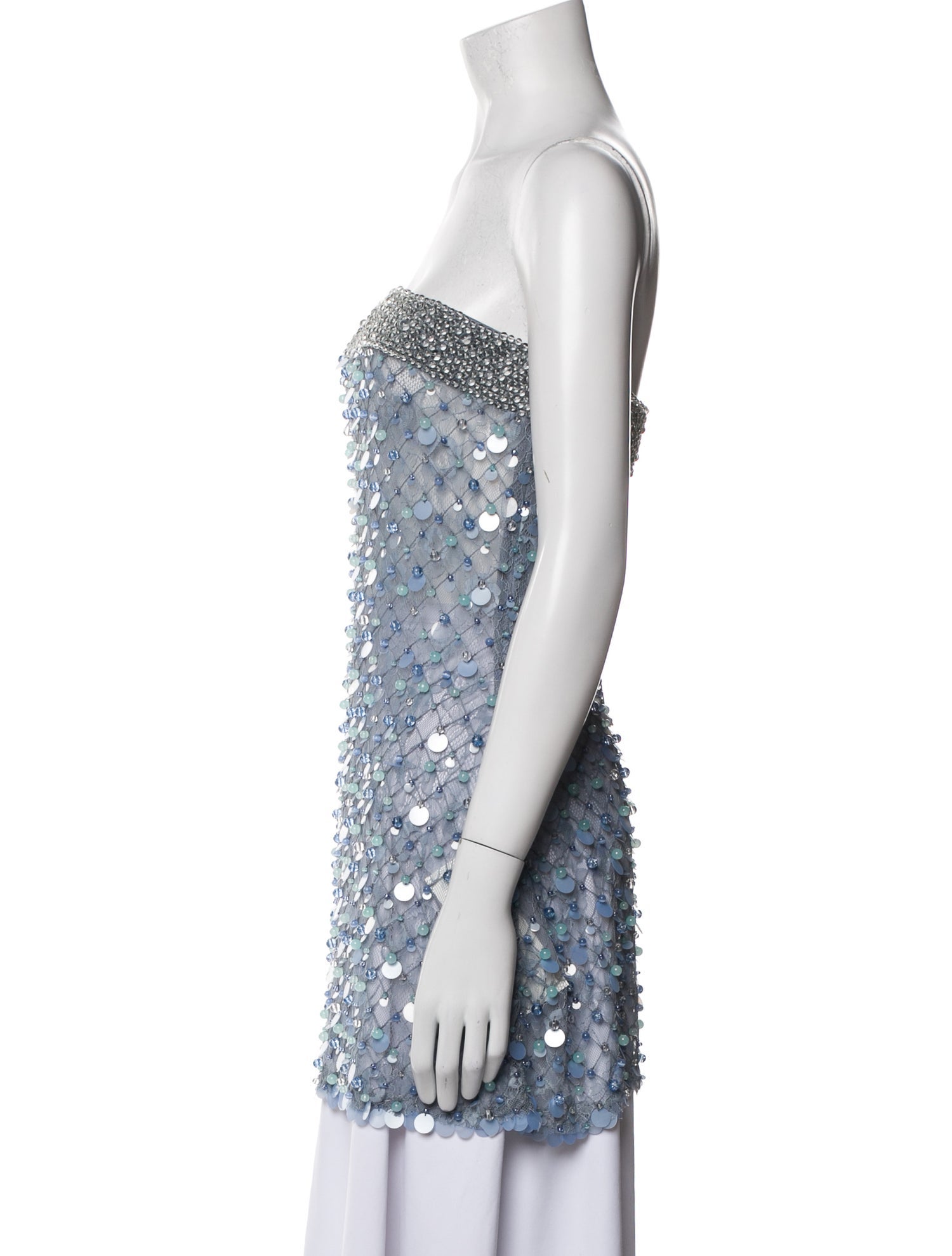 Roberta Einer Printed Strapless Tunic