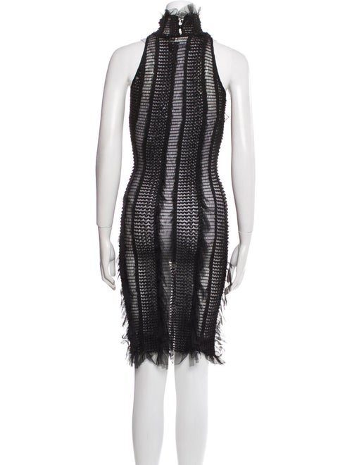 Roberta Einer Mock Neck Knee-Length Dress