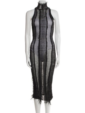 Roberta Einer Turtleneck Midi Length Dress