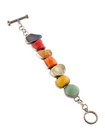 Rebecca Collins Link Multistone Bracelet