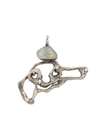 Rebecca Collins Pendant Necklace Topaz Textured