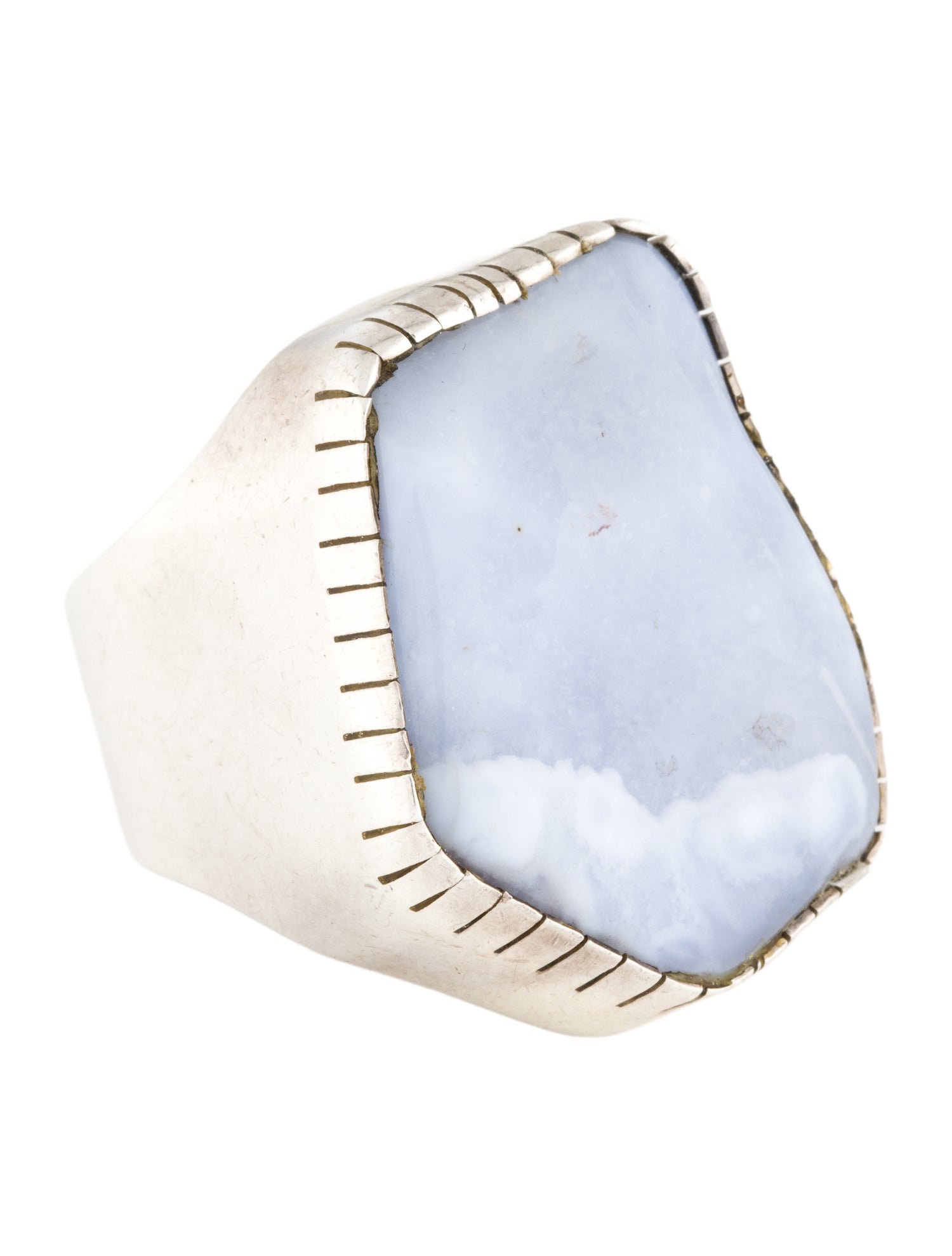 Rebecca Collins Blue Lace Agate Cocktail Ring