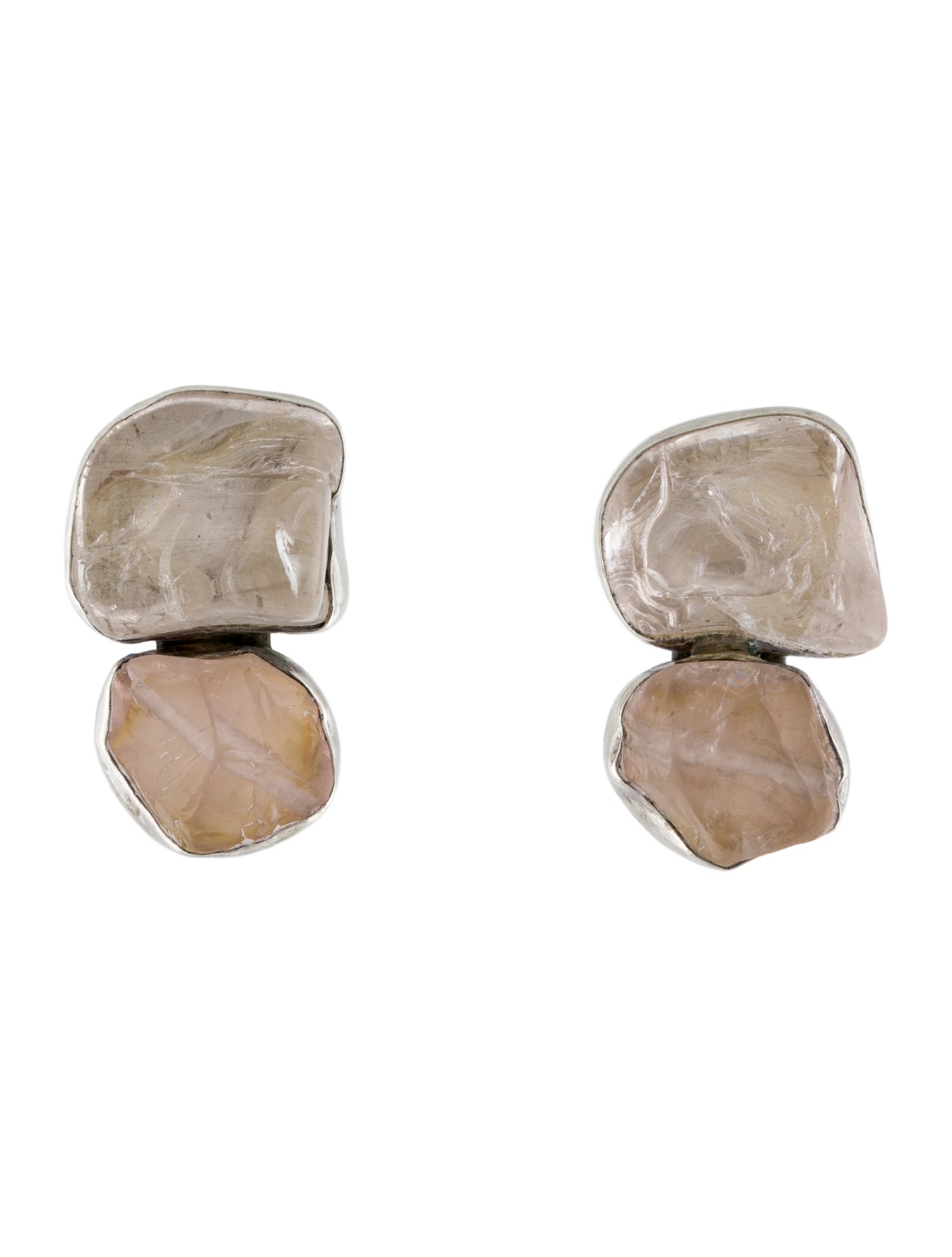 Rebecca Collins Quartz Clip-On Earrings