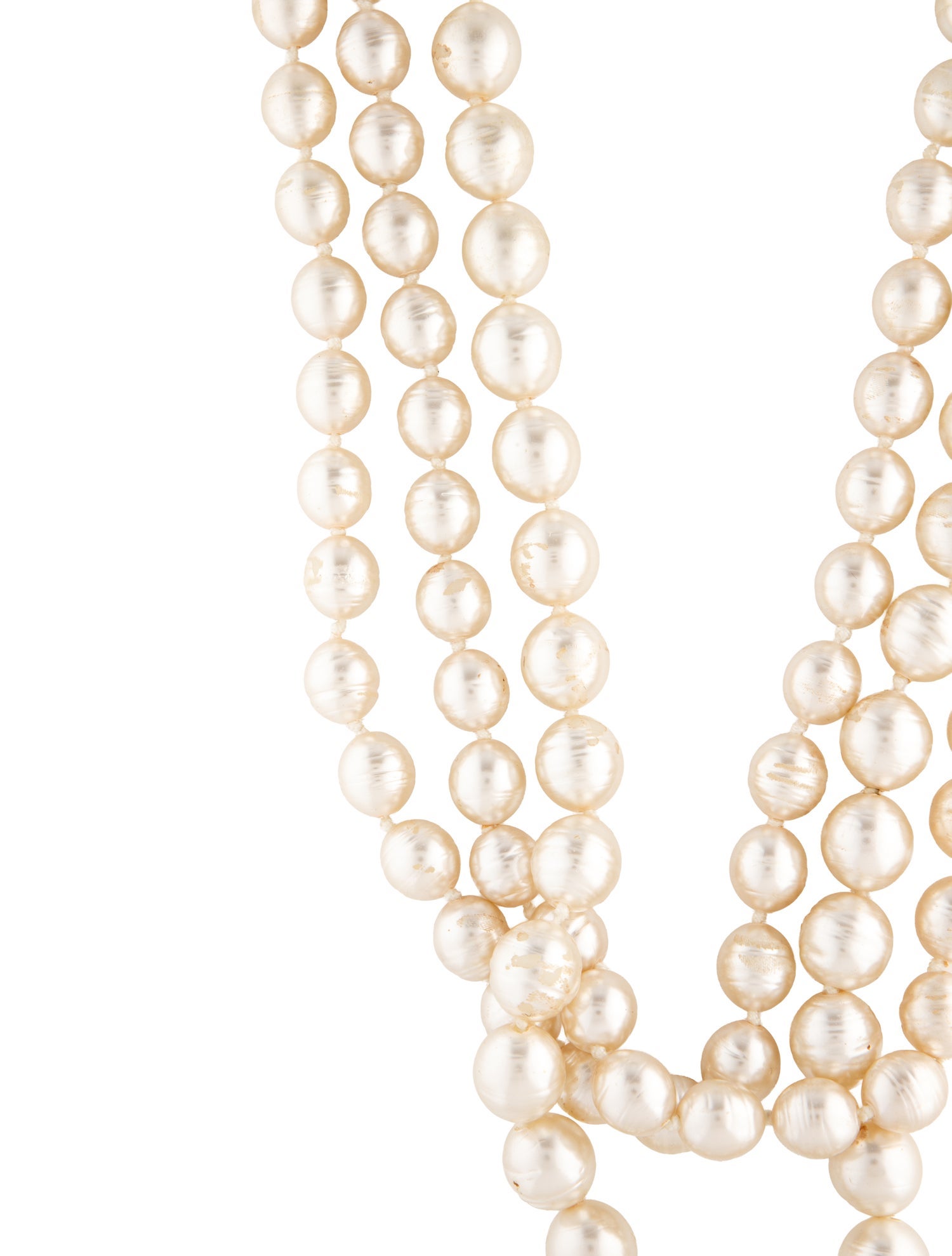 Rebecca Collins Faux Pearl Multistrand Bead Necklace