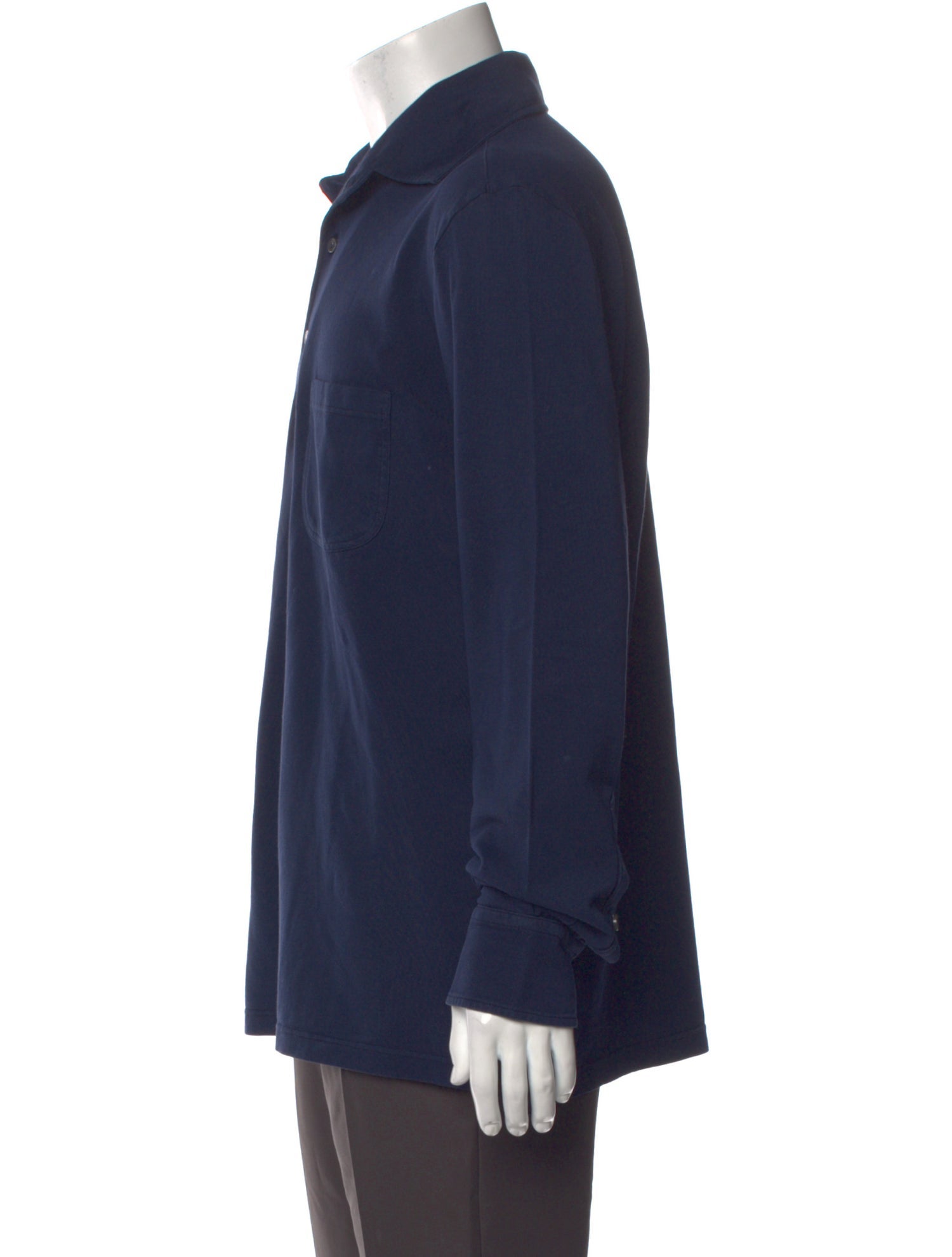 Rubinacci V-Neck Long Sleeve Polo Shirt