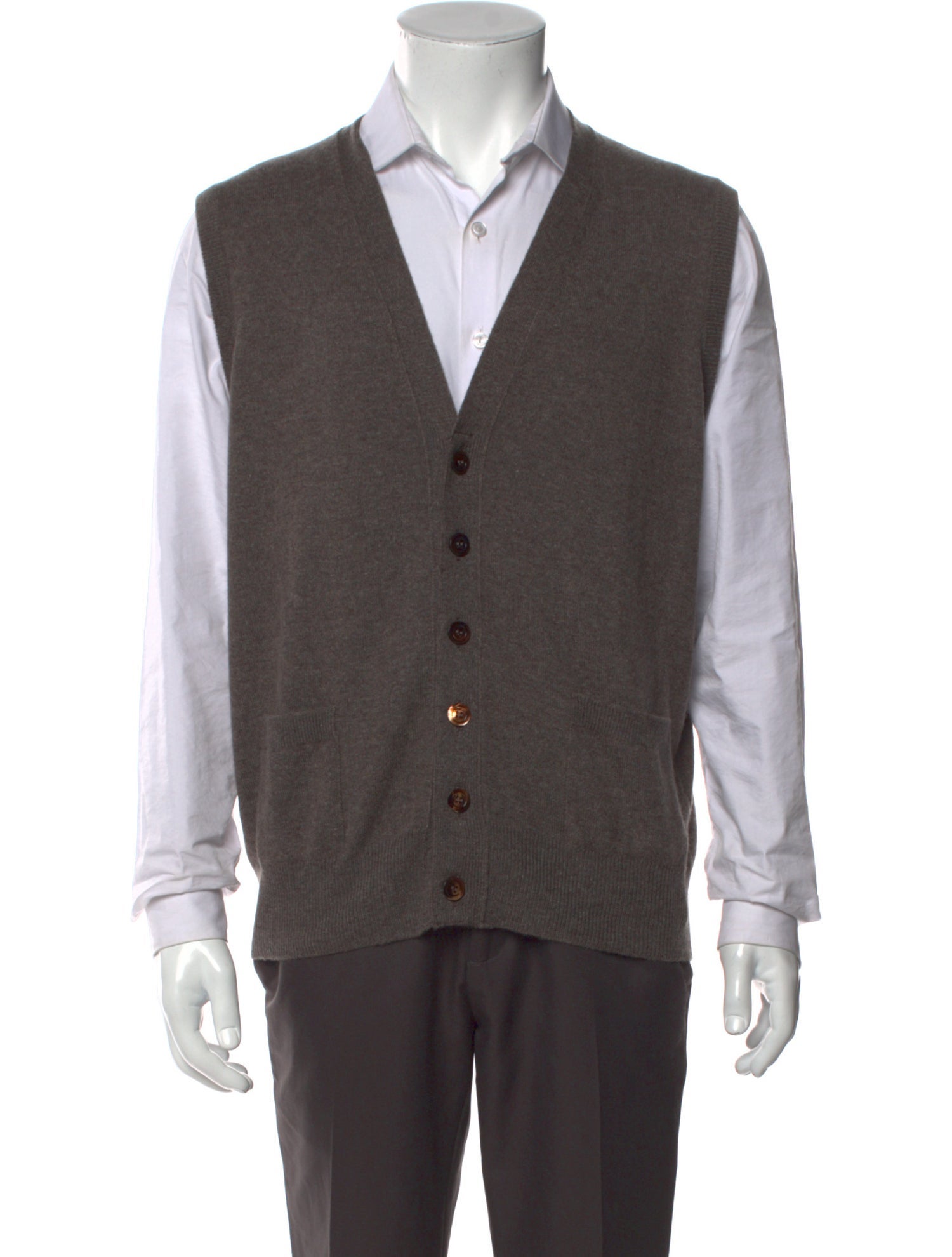 Rubinacci Cashmere V-Neck Sweater Vest w/ Tags