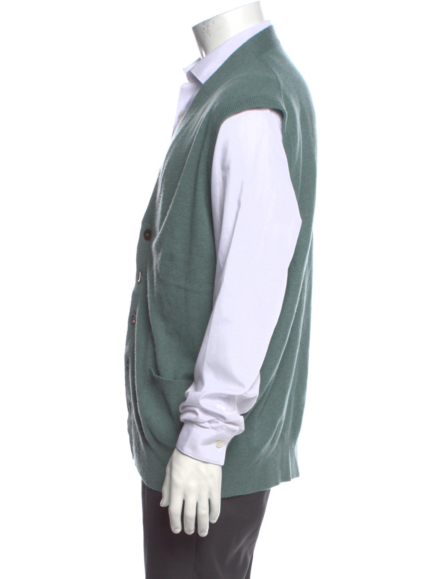 Rubinacci Cashmere Colorblock Pattern Cardigan