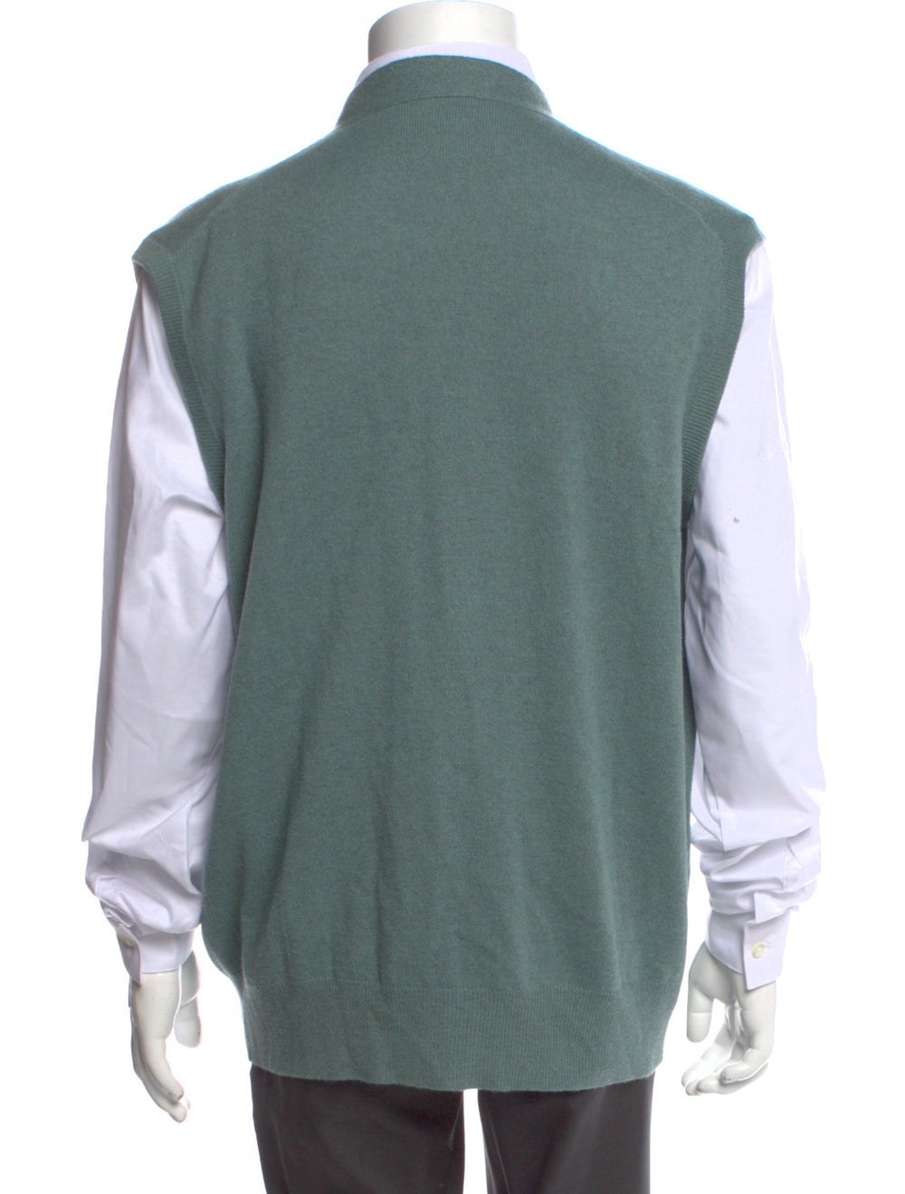 Rubinacci Cashmere Colorblock Pattern Cardigan - image 3