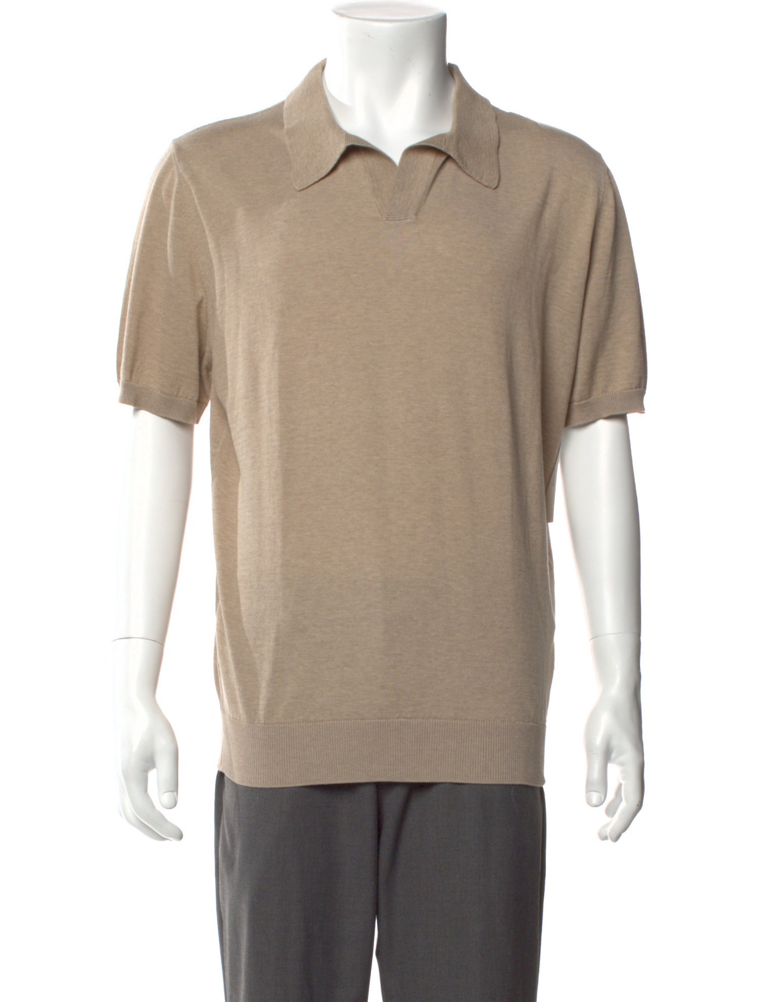 Rubinacci Mock Neck Short Sleeve Pullover