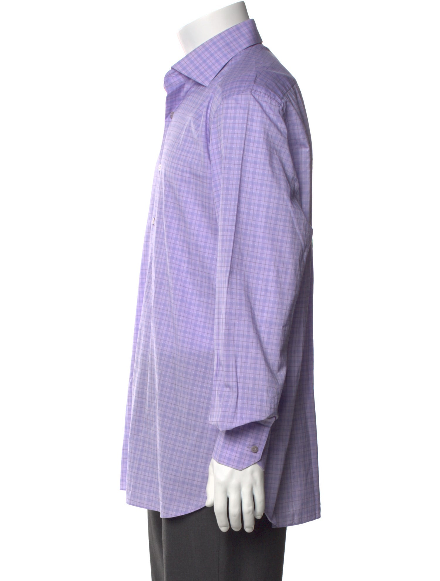 Stefano Ricci Plaid Print Long Sleeve Dress Shirt