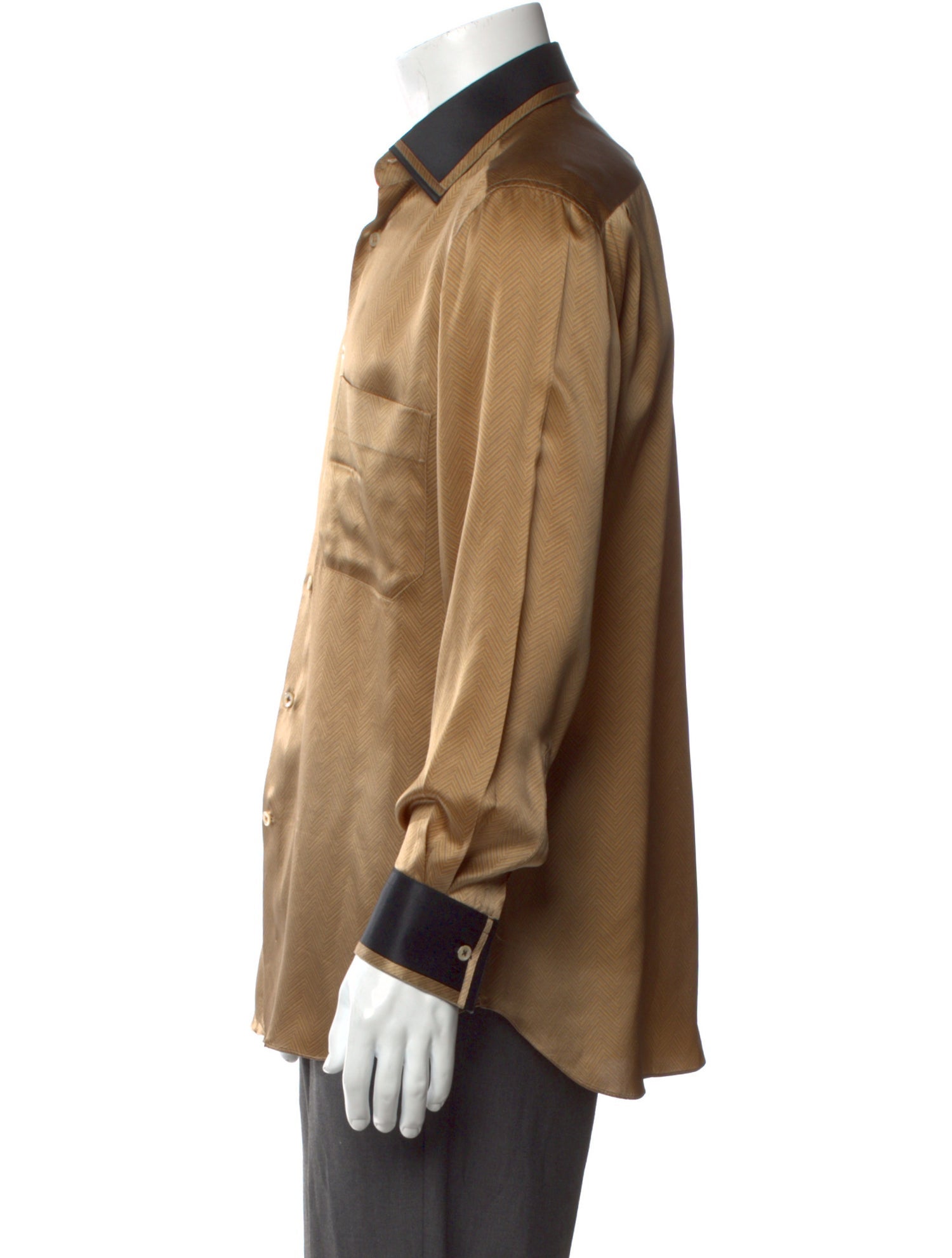 Stefano Ricci Silk Long Sleeve Dress Shirt