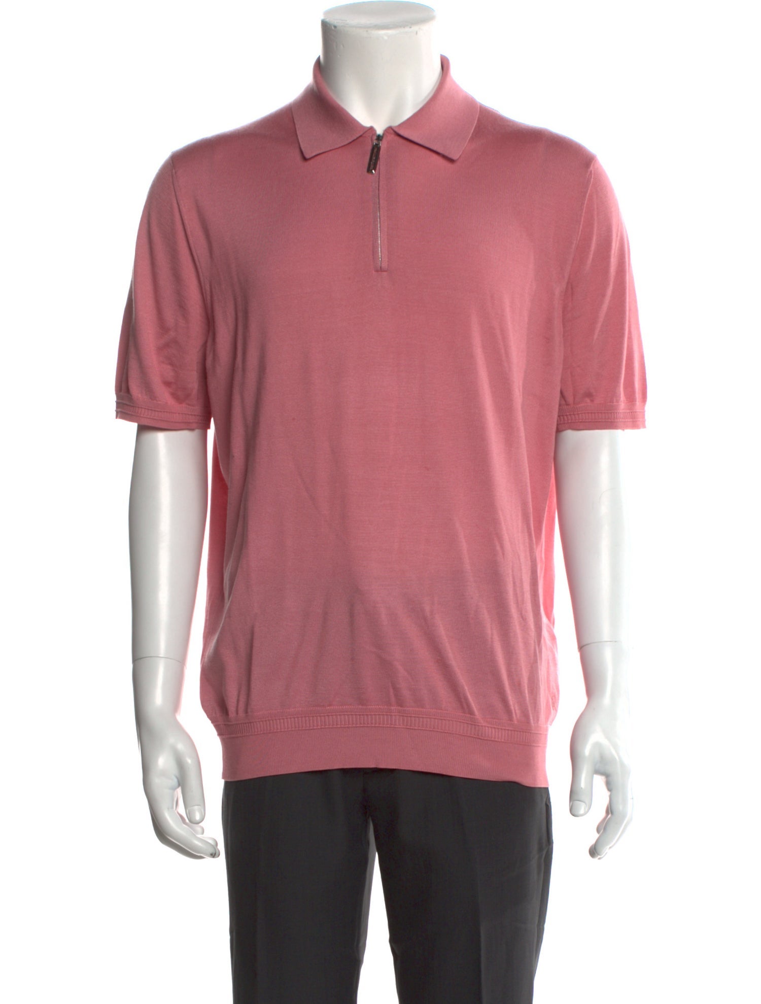 Stefano Ricci Silk Mock Neck Polo Sweater