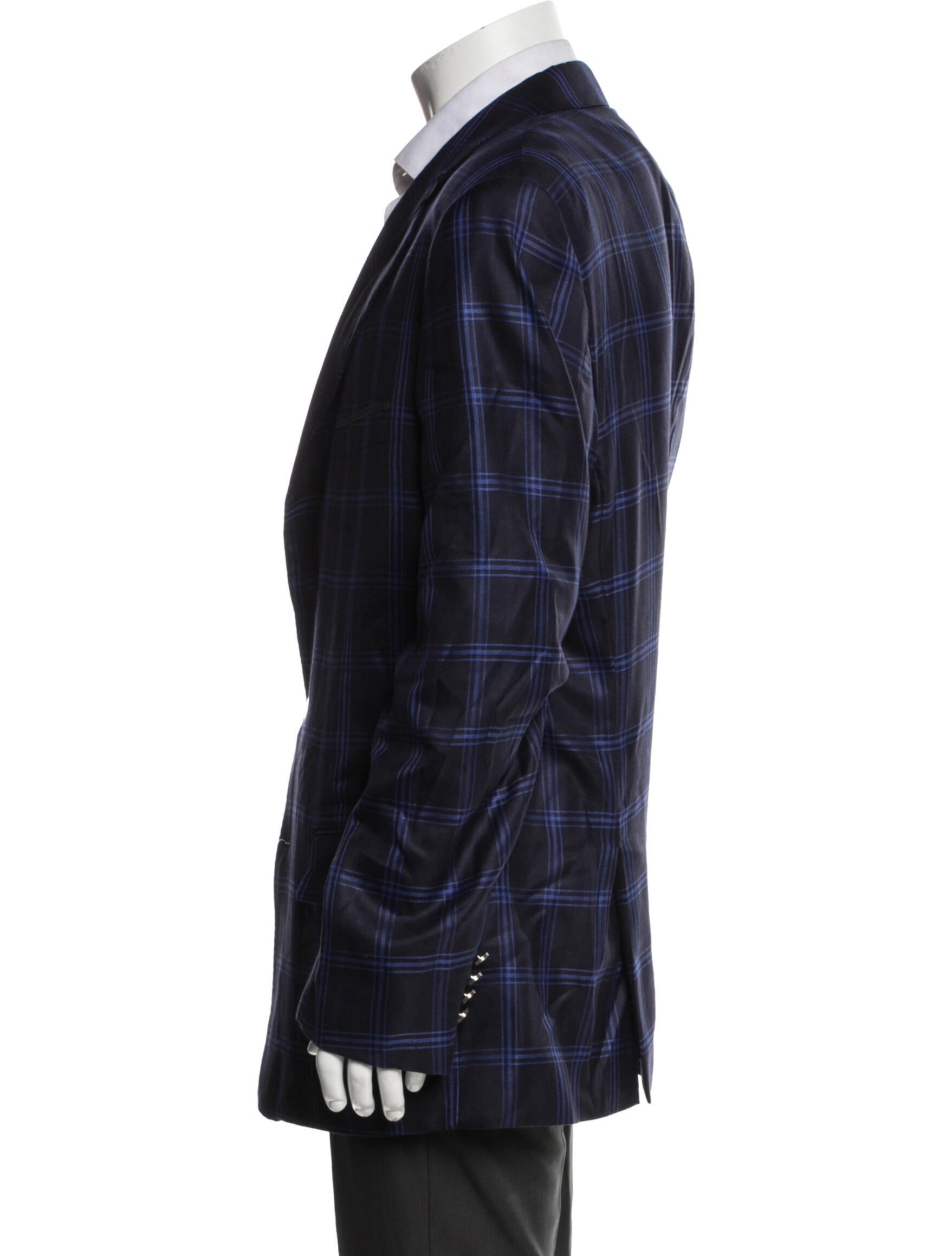 Stefano Ricci Cashmere Plaid Print Blazer