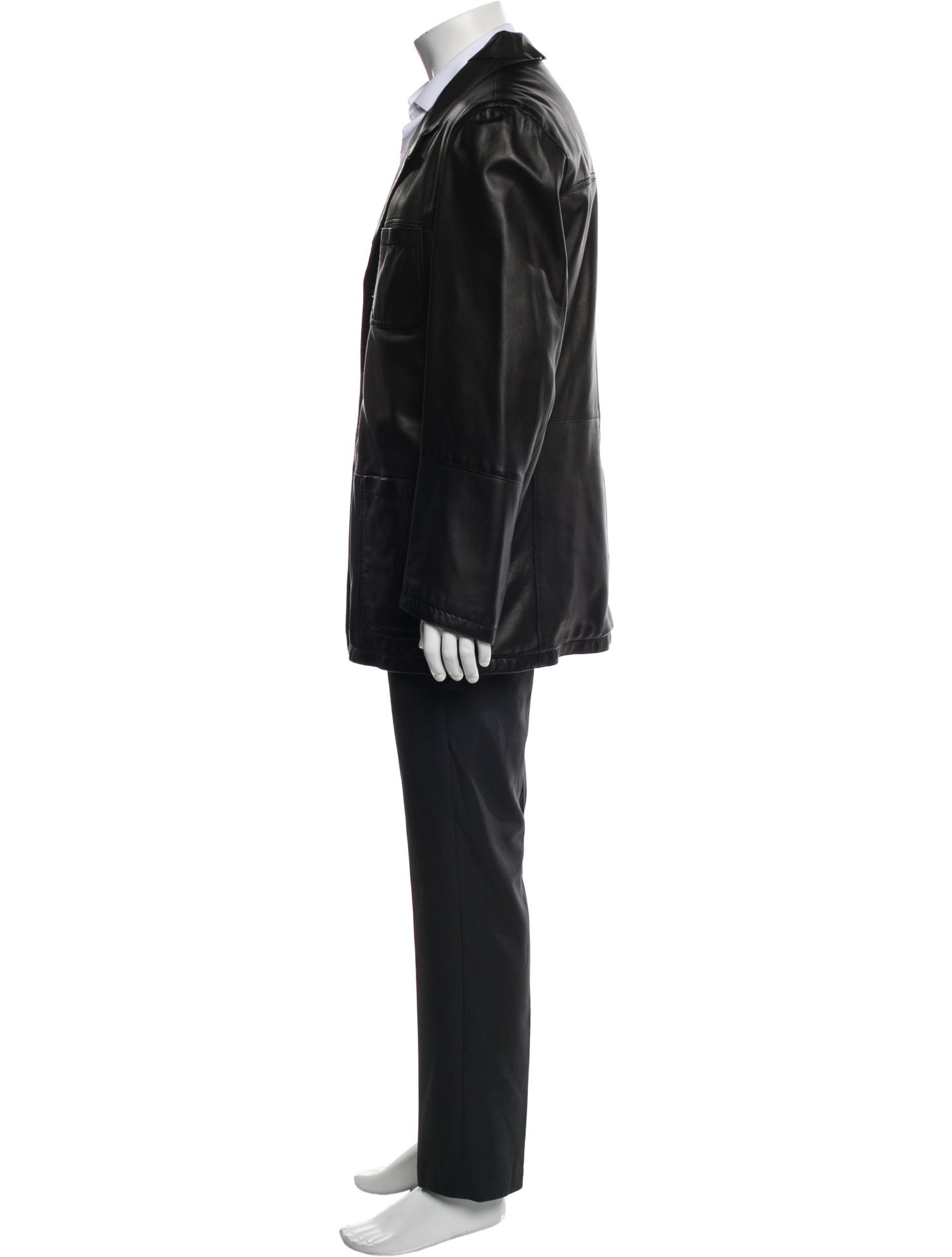 Stefano Ricci Leather Overcoat