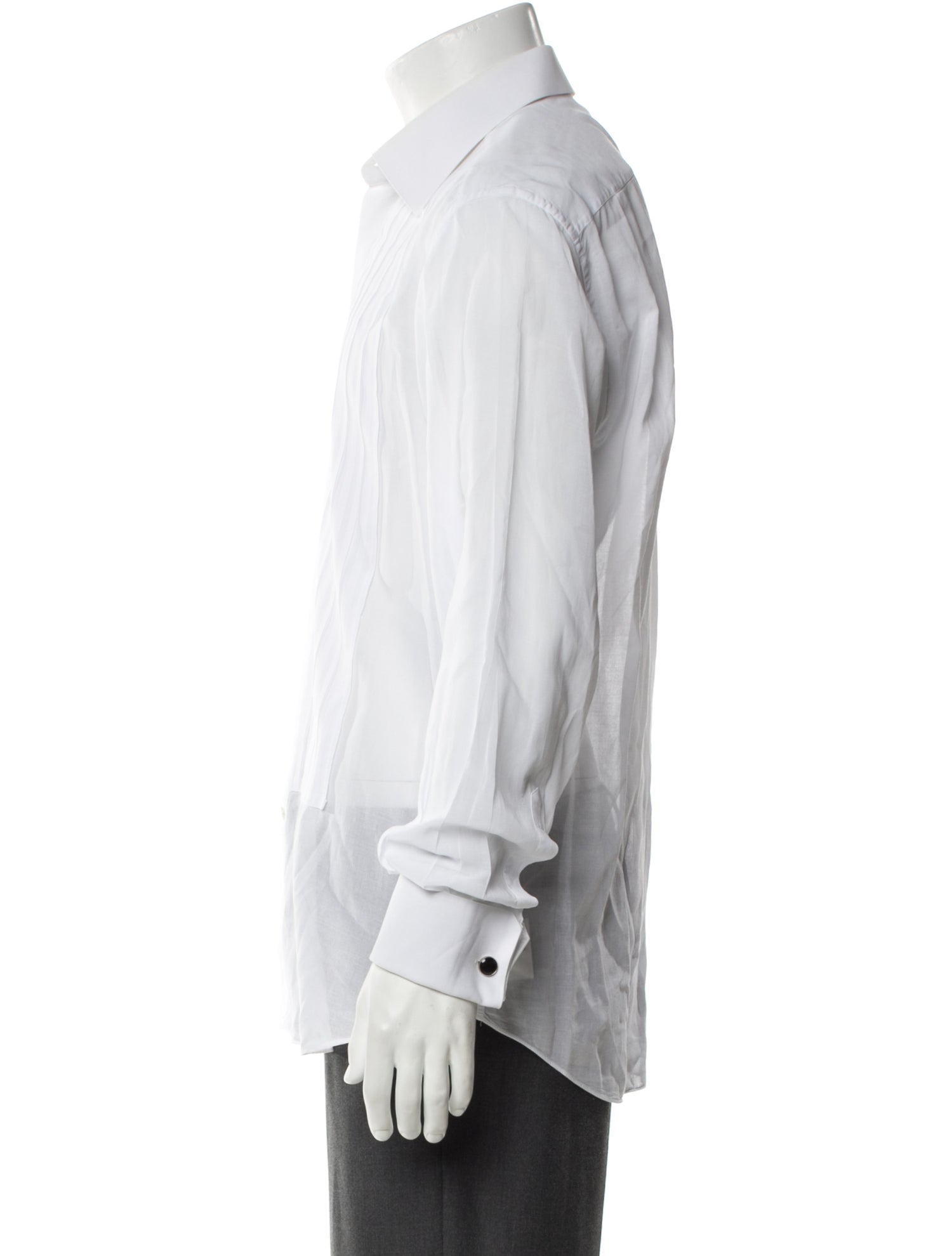 Stefano Ricci Striped Long Sleeve Tuxedo Shirt