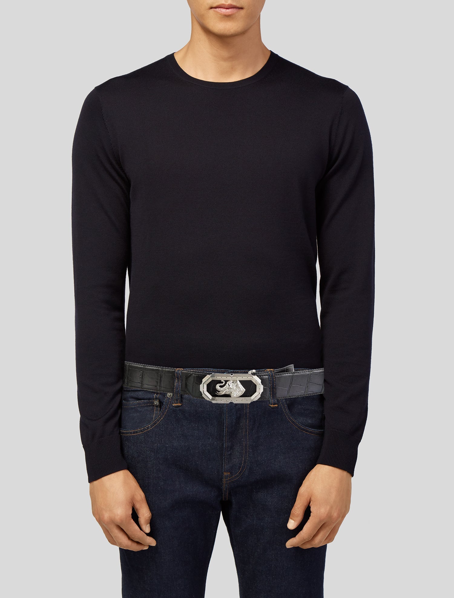 Stefano Ricci Crocodile Waist Belt
