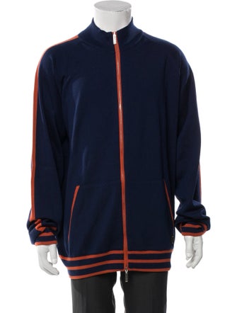 Stefano Ricci Wool Striped Bomber Jacket