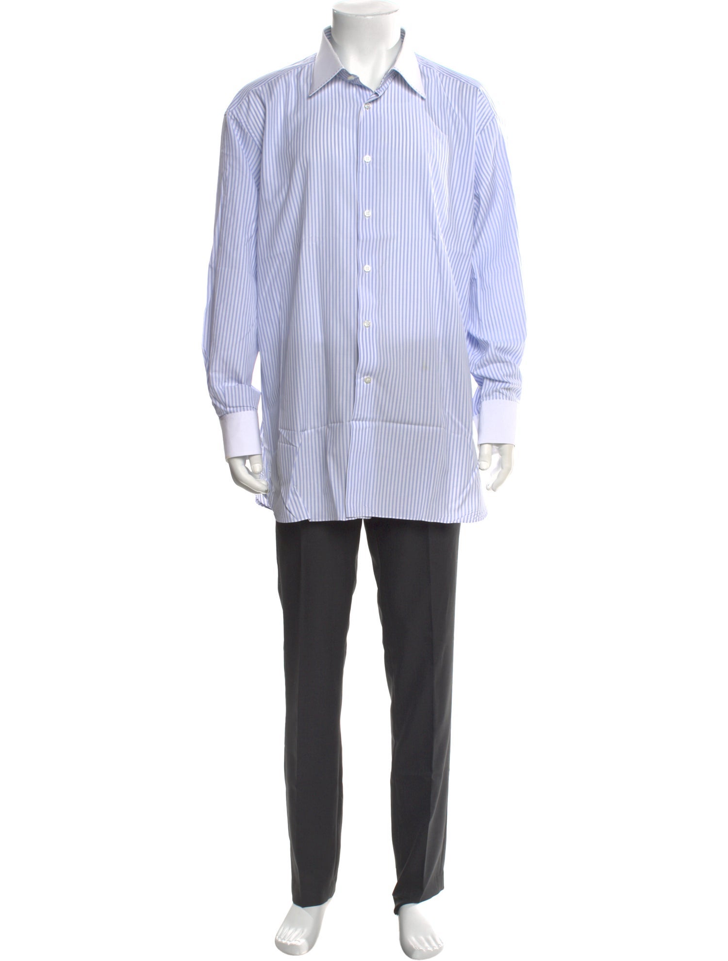 Stefano Ricci Striped Long Sleeve Dress Shirt