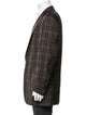 Stefano Ricci Wool Plaid Print Blazer