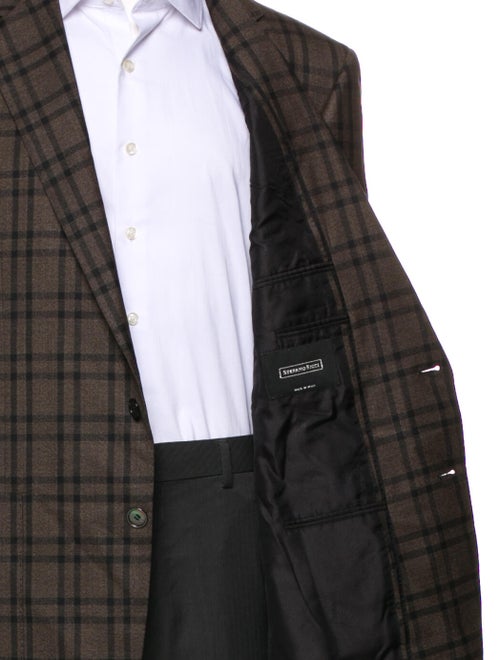 Stefano Ricci Wool Plaid Print Blazer