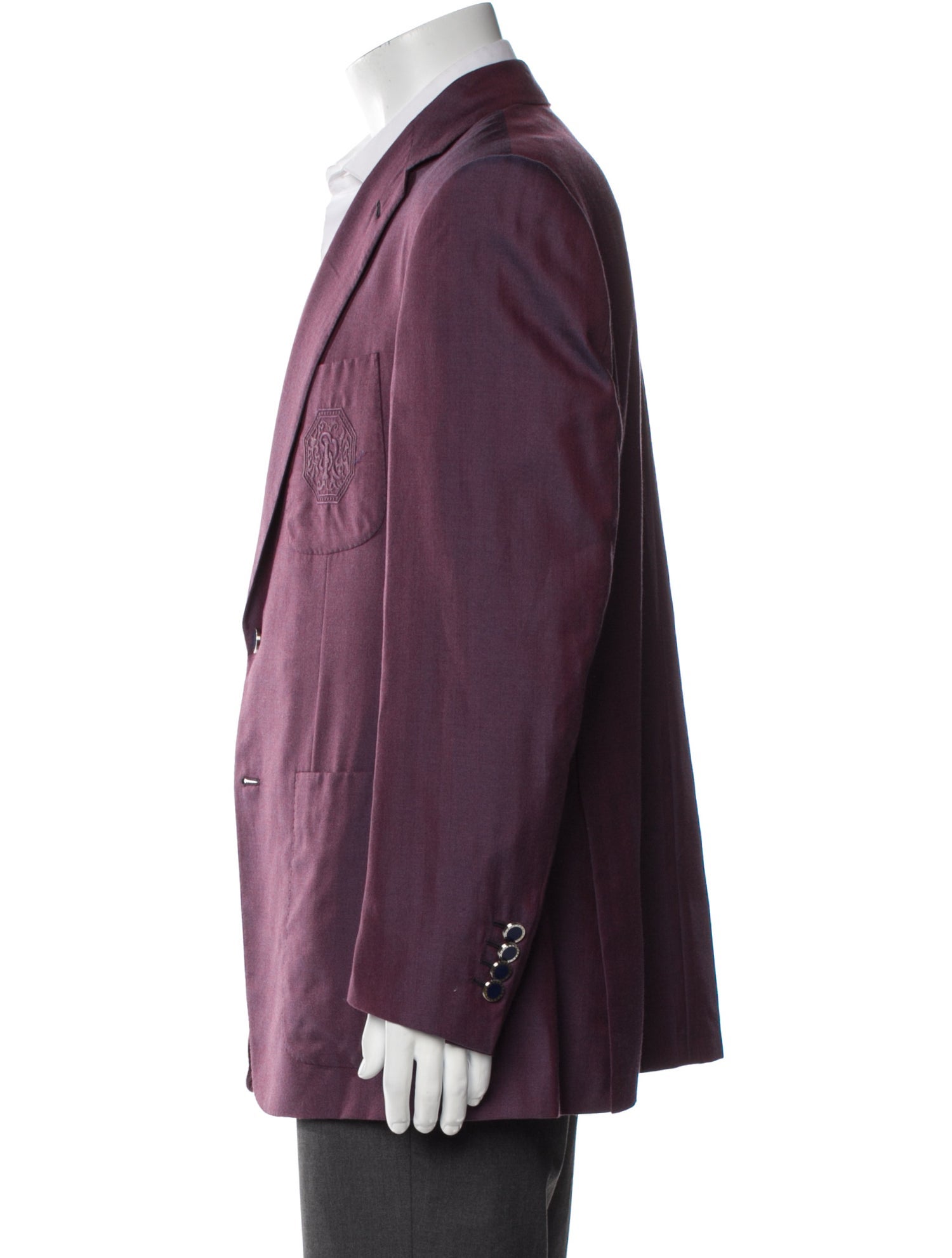 Stefano Ricci Cashmere Embroidered Accent Blazer