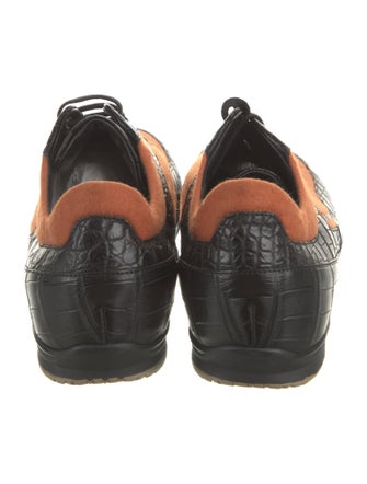 Stefano Ricci Embossed Leather Printed Sneakers