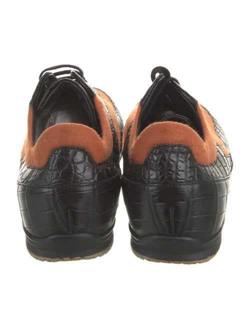 Stefano Ricci Embossed Leather Printed Sneakers