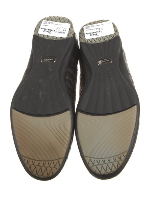 Stefano Ricci Embossed Leather Printed Sneakers