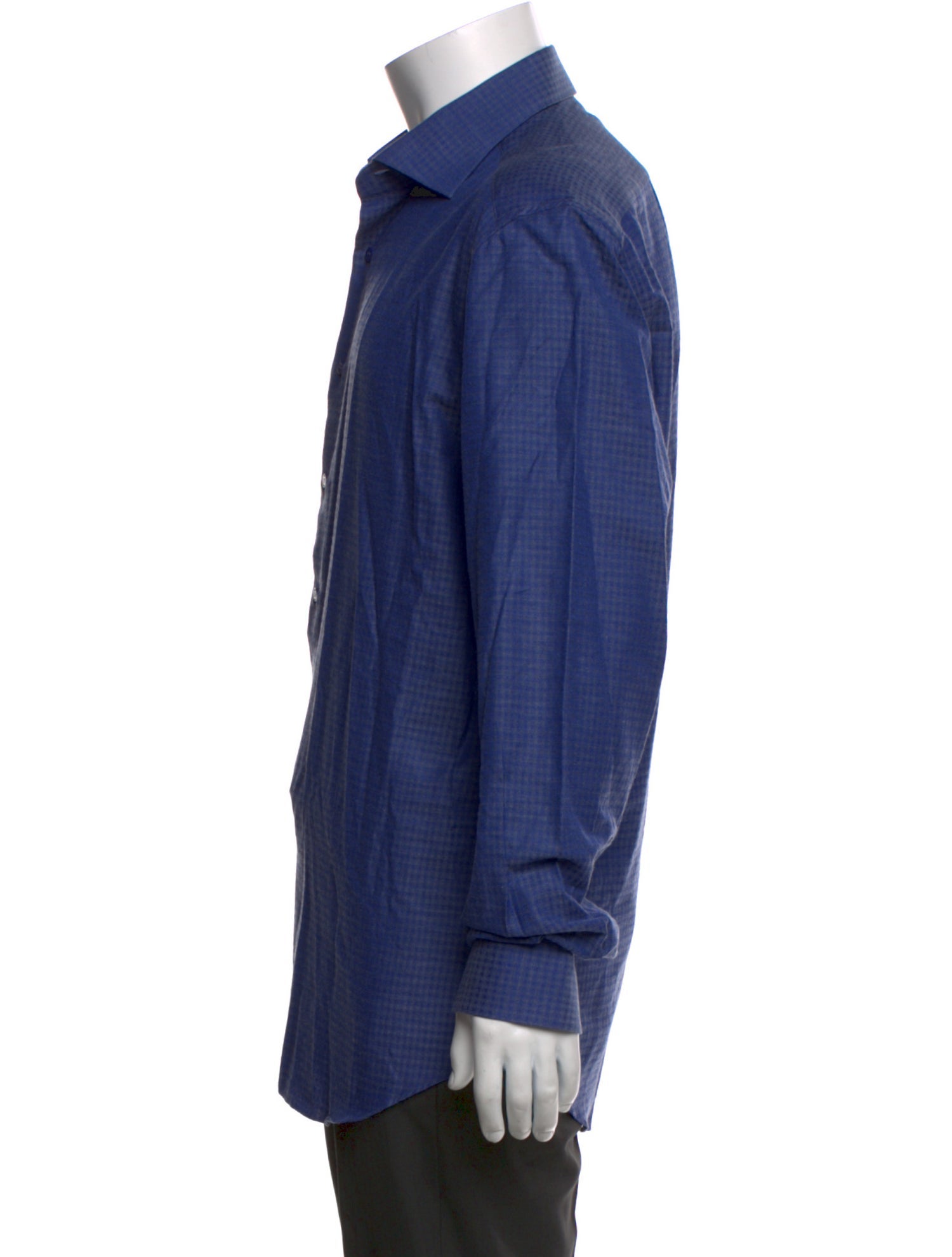 Stefano Ricci Plaid Print Long Sleeve Dress Shirt