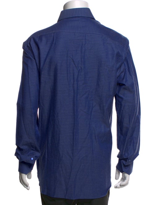 Stefano Ricci Plaid Print Long Sleeve Dress Shirt