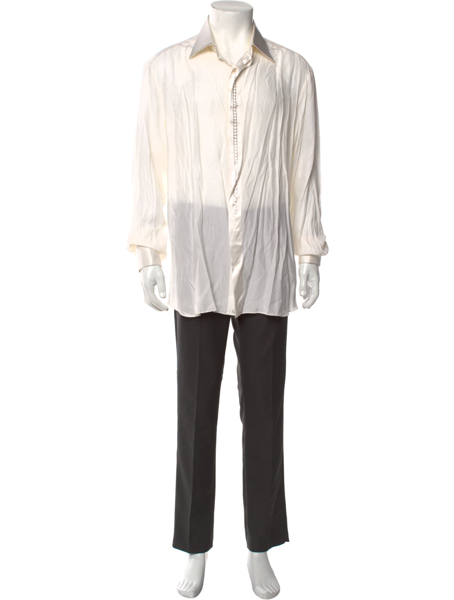 Stefano Ricci Silk Striped Dress Shirt