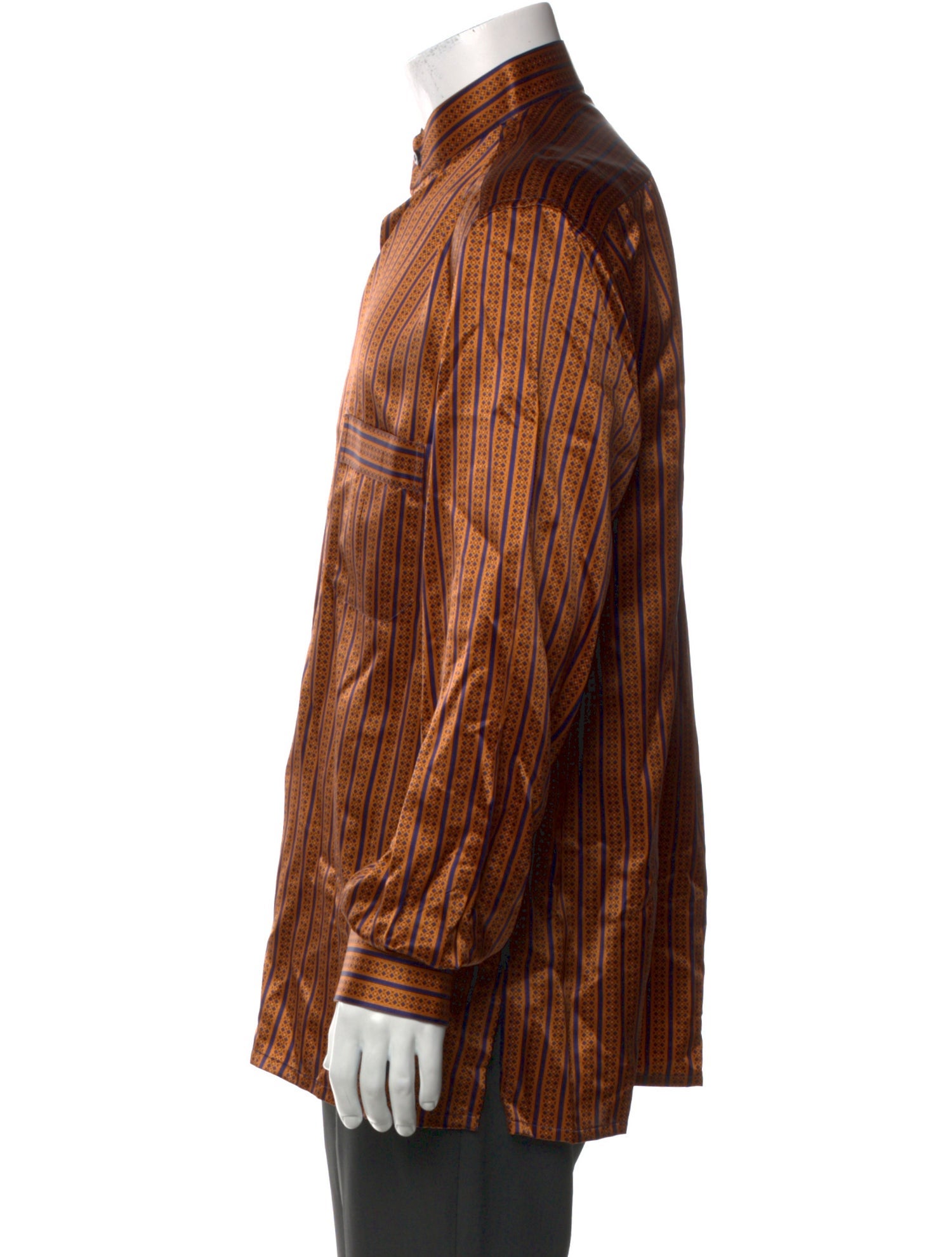 Stefano Ricci Silk Plaid Print Dress Shirt