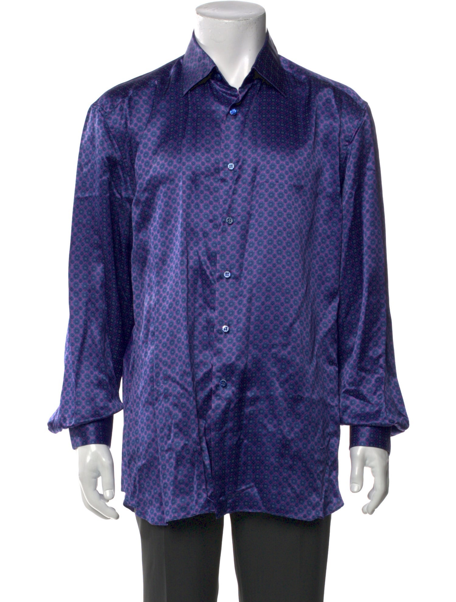 Stefano Ricci Silk Floral Print Shirt