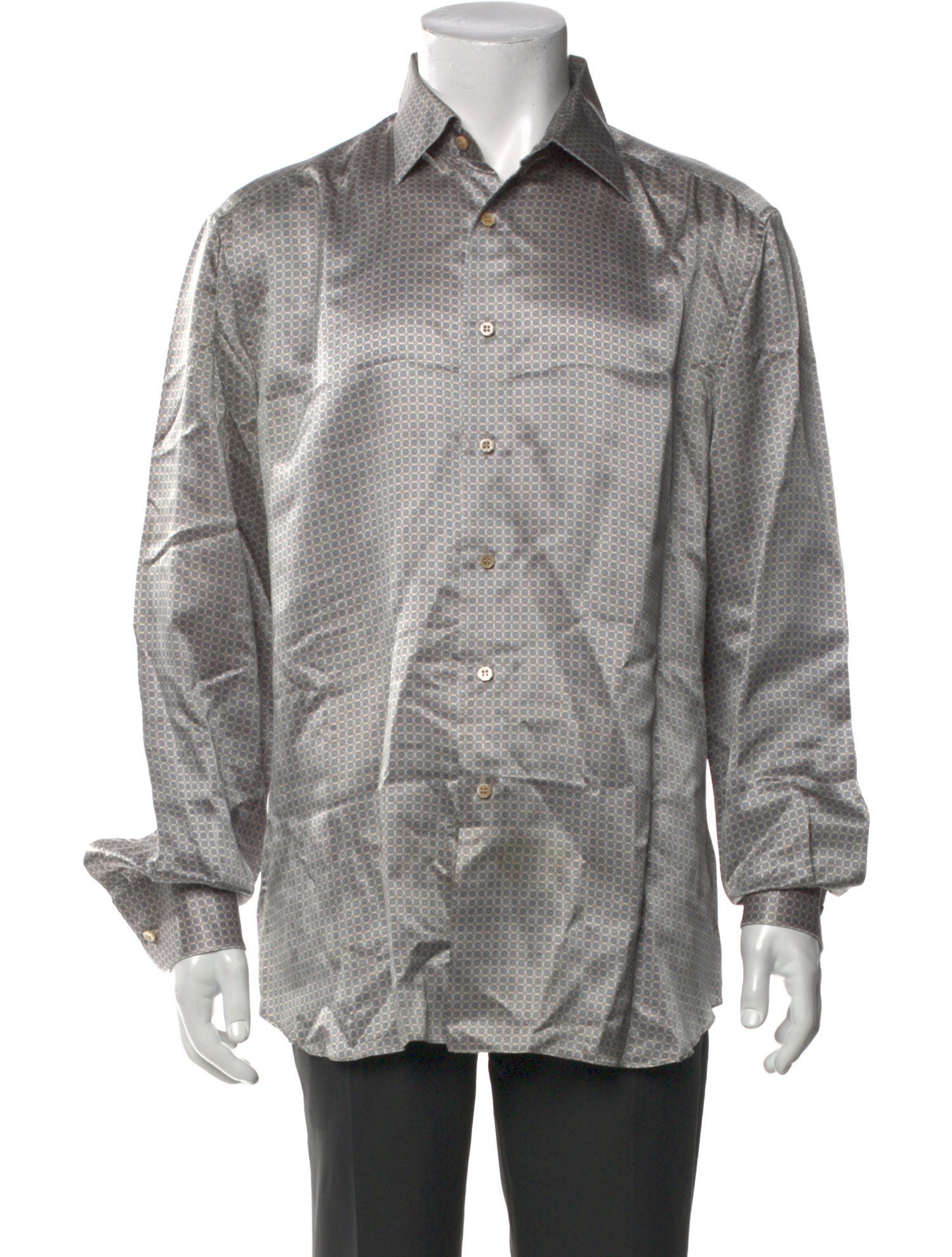 Stefano Ricci Silk Plaid Print Shirt