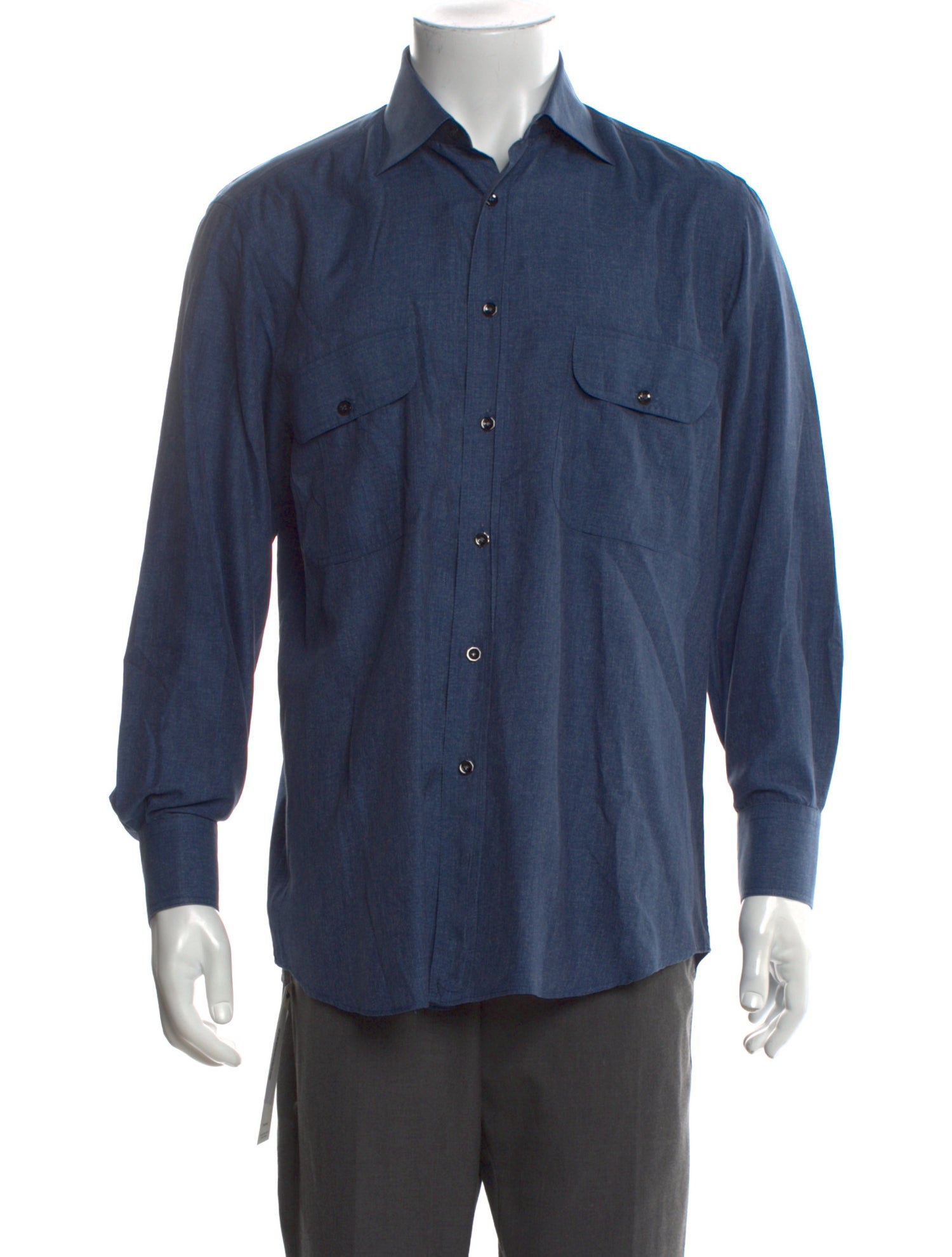 Stefano Ricci Long Sleeve Denim Shirt