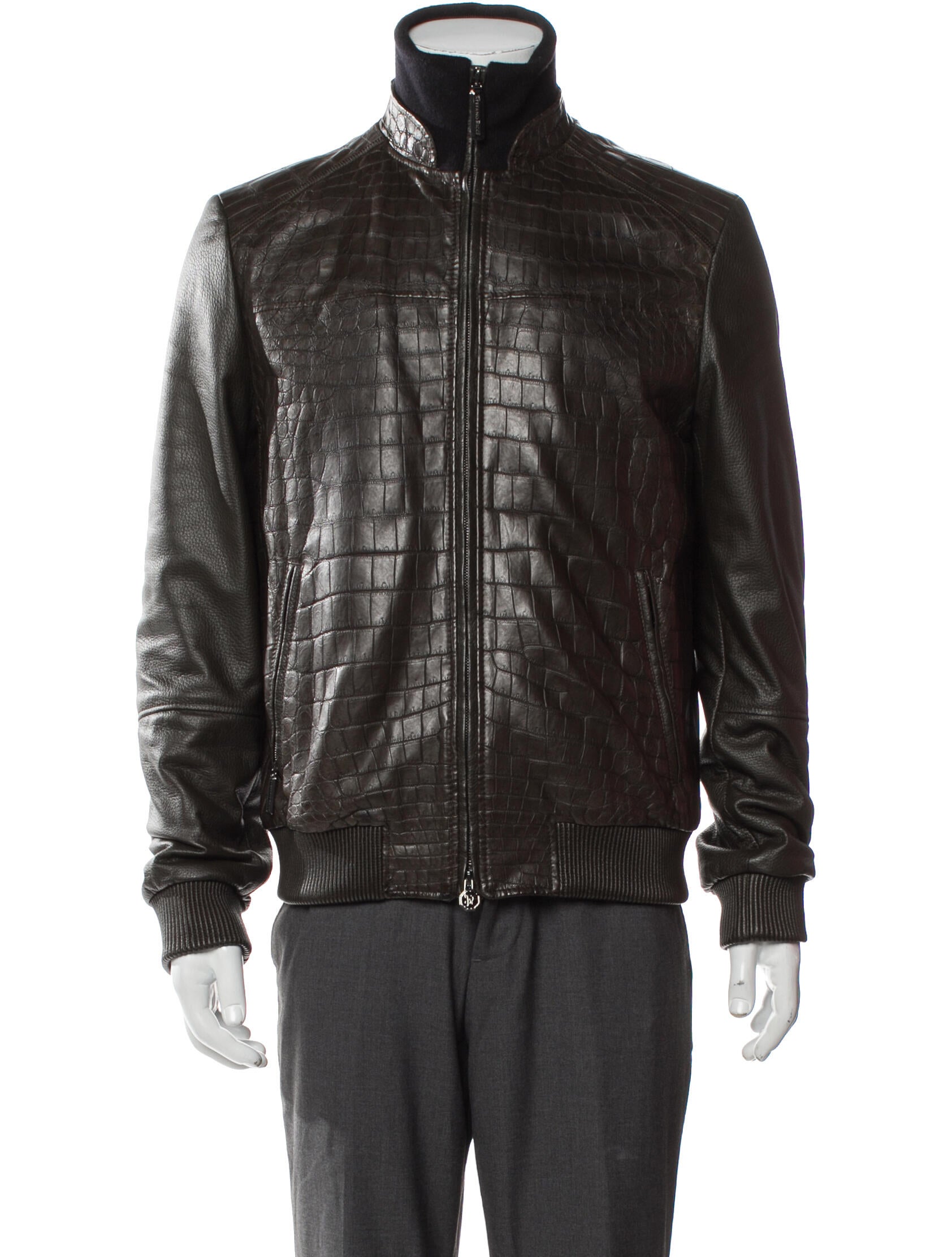 Stefano Ricci Leather Moto Jacket