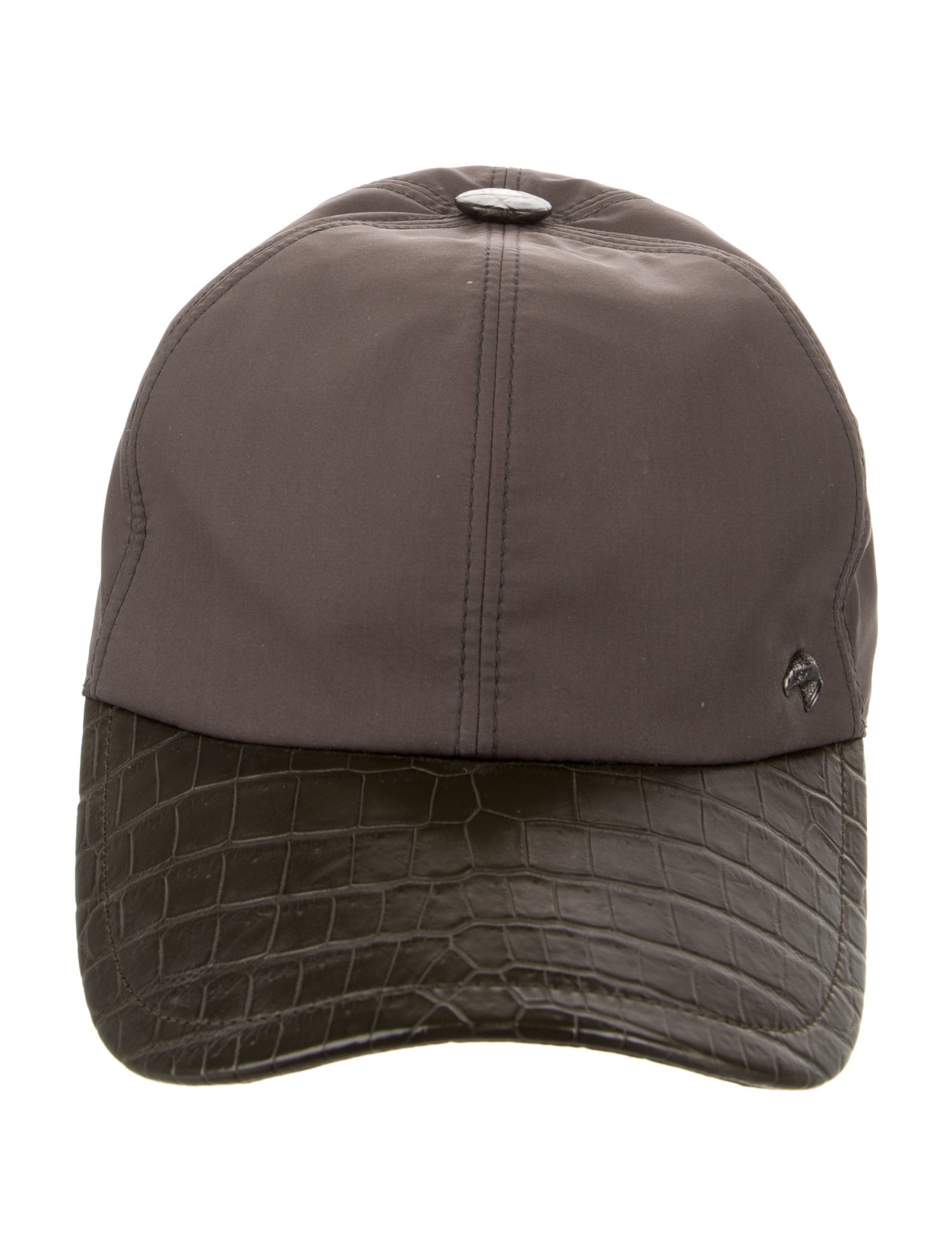 Stefano Ricci Crocodile Trimmed Silk Baseball Cap