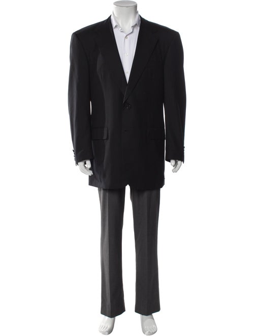 Stefano Ricci Wool Leather Trim Embellishment Blazer