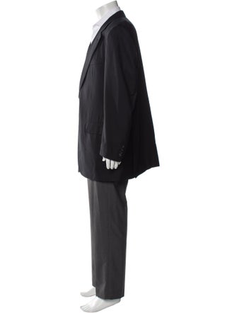 Stefano Ricci Wool Leather Trim Embellishment Blazer