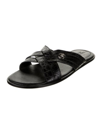 Stefano Ricci Leather Slides
