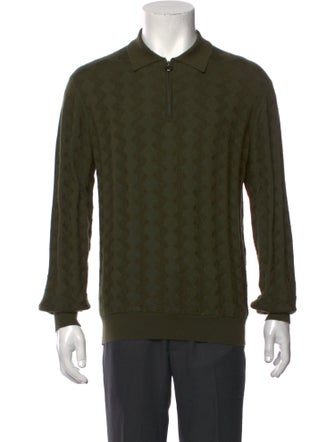 Stefano Ricci Cashmere Mock Neck Polo Sweater