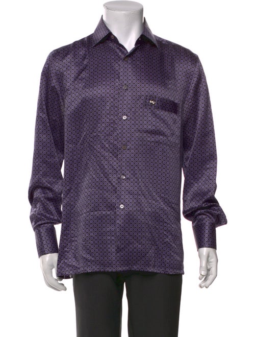 Stefano Ricci Silk Printed Dress Shirt