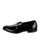 Stefano Ricci Patent Leather Chain-Link Accents Dress Loafers