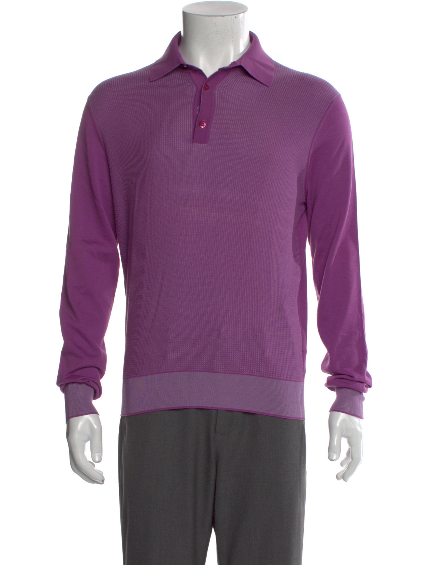 Stefano Ricci Collar Long Sleeve Polo Shirt