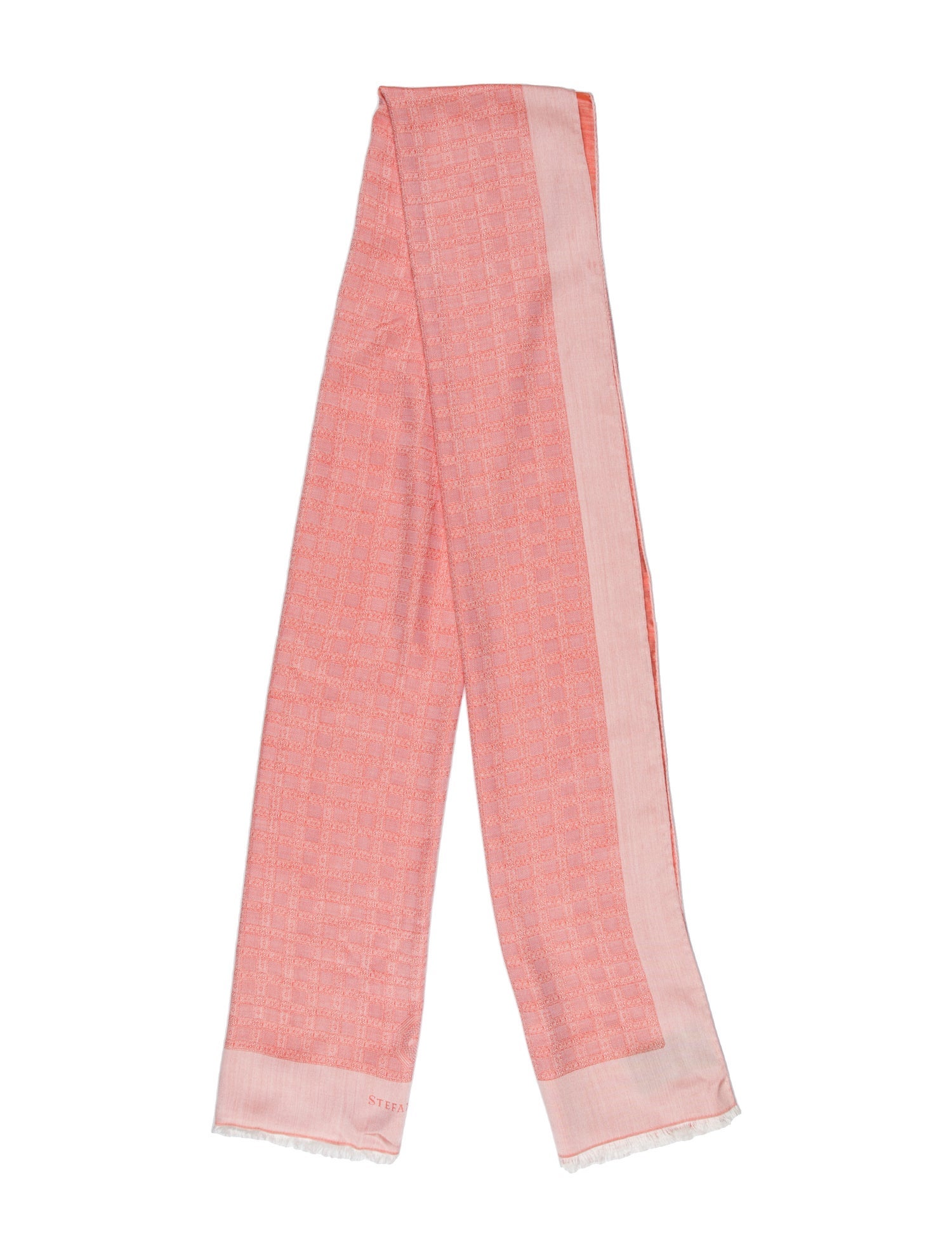 Stefano Ricci Silk Colorblock Pattern Scarf