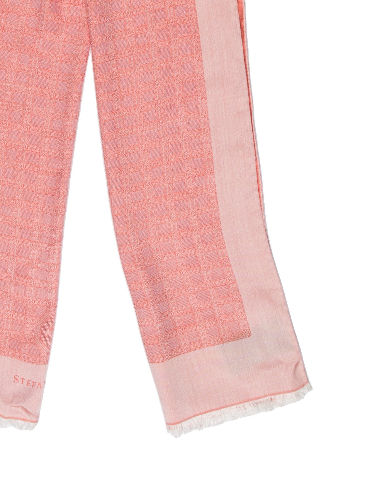 Stefano Ricci Silk Colorblock Pattern Scarf