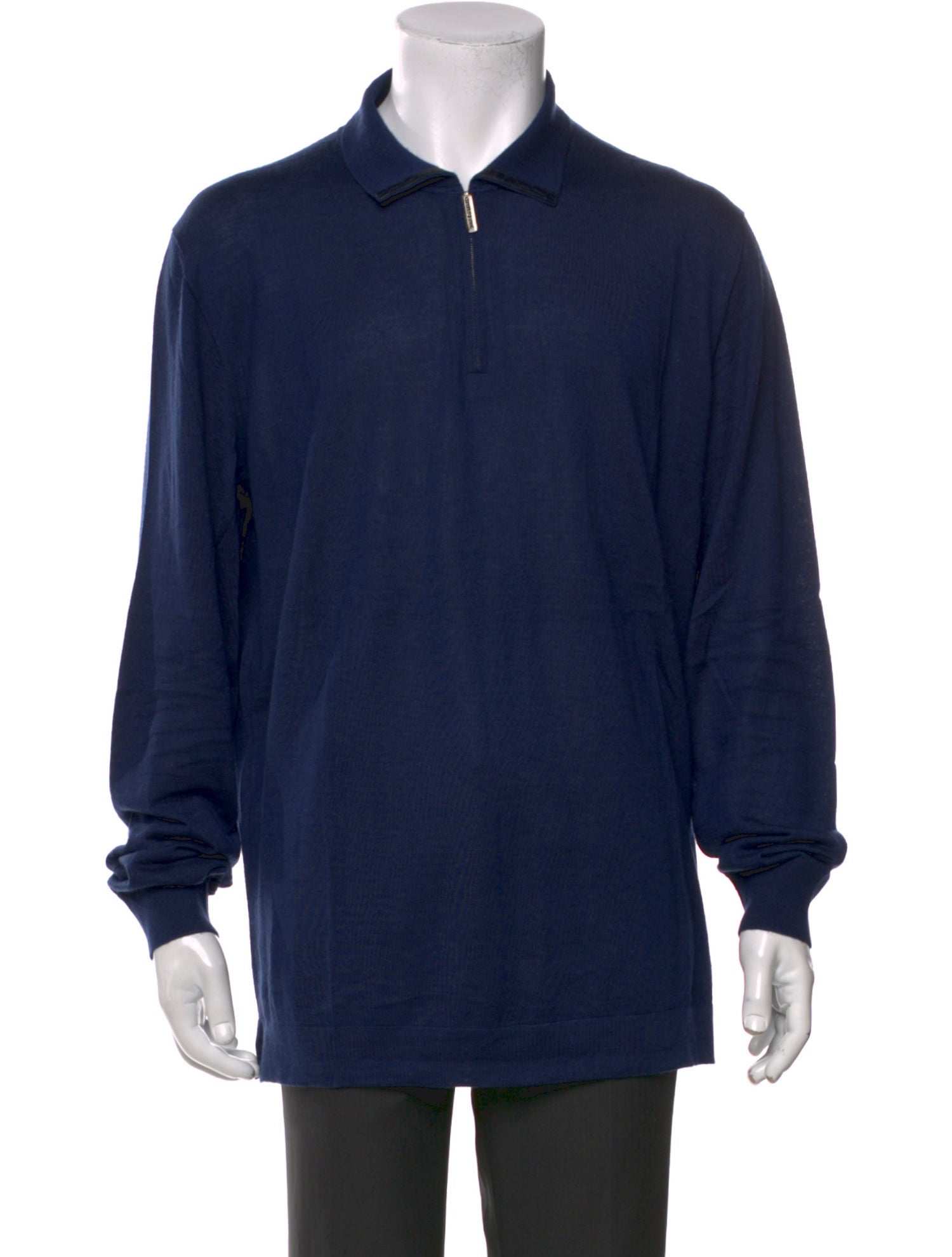 Stefano Ricci Cashmere Mock Neck Polo Sweater